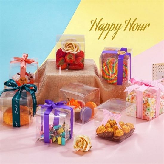 Clear Gift Boxes, Plastic Candy Box for Party Favors (6x6x6 Inch, 30 Pack),  PACK - City Market