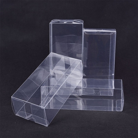 Clear Small Plastic Box PVC Window Foldable Hanging Cosmetic